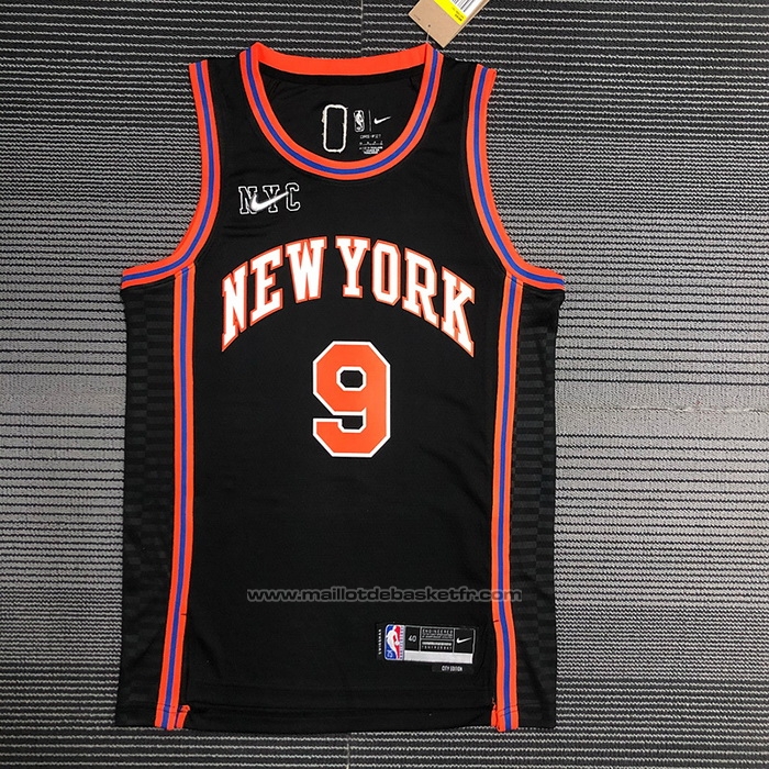 Maillot New York Knicks Rj Barrett #9 Ville 2021-22 Noir